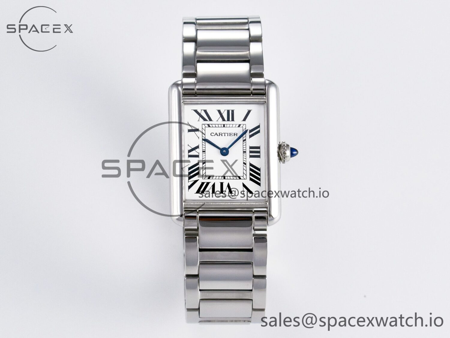 Tank Must SS 33.7mm DRF reference-accurate White Dial on SS Bracelet Jap Quartz — custom-built watch