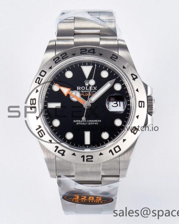 Explorer II 42mm 226570 904L SS QF reference-accurate Black Dial on Bracelet SH3285-2 CHS — custom-built watch
