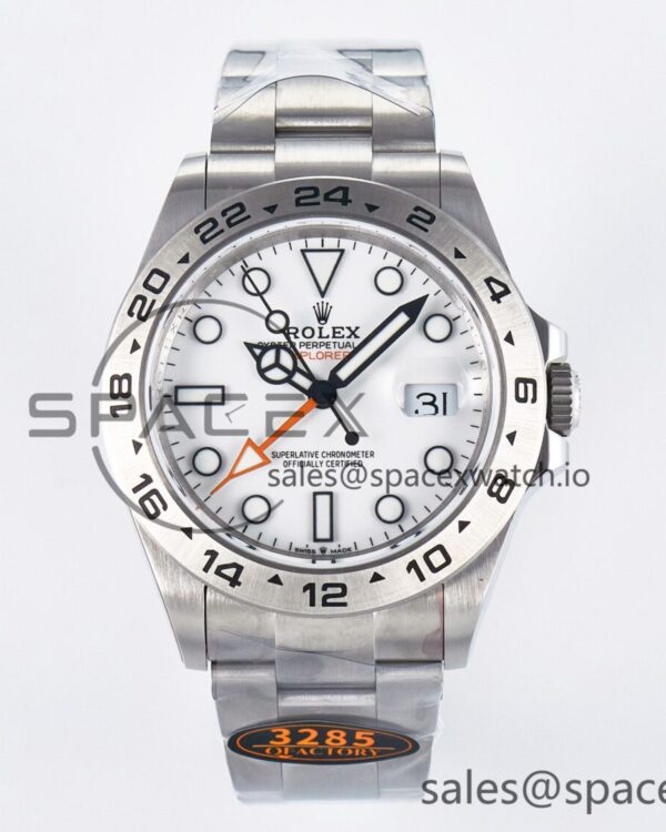 Explorer II 42mm 226570 904L SS QF reference-accurate White Dial on Bracelet SH3285-2 CHS — custom-built watch