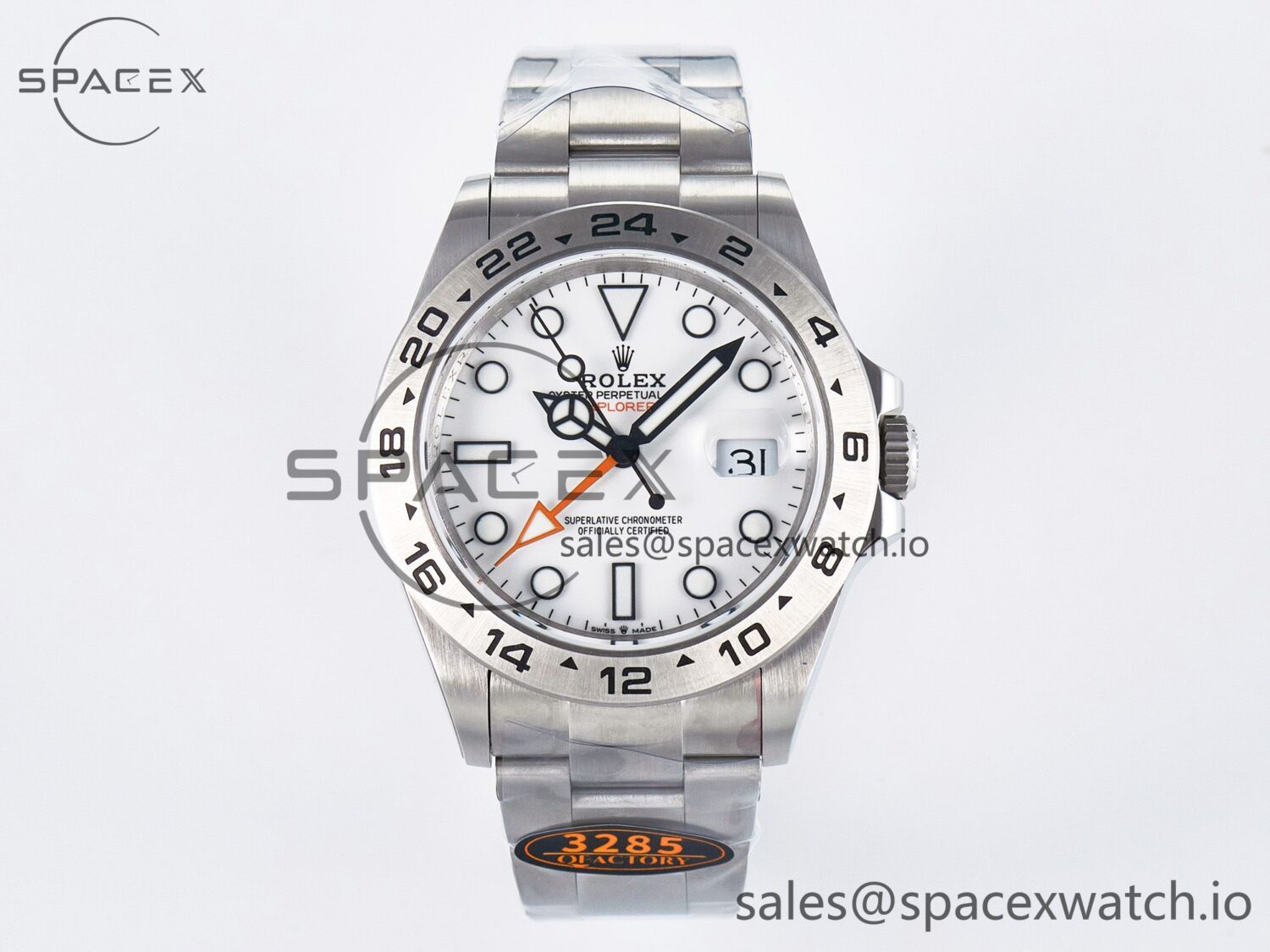 Explorer II 42mm 226570 904L SS QF reference-accurate White Dial on Bracelet SH3285-2 CHS — custom-built watch