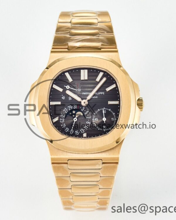 Nautilus 5712 RG PPF reference-accurate Brown Dial on RG Bracelet A240 hand-finished build V2 — custom-built watch