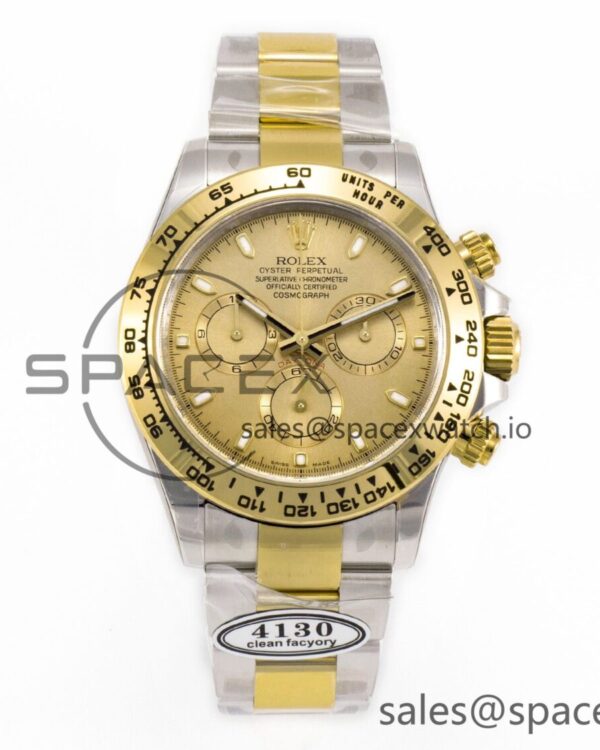 Daytona 116503 Clean reference-accurate YG Dial on SS/YG Bracelet SA4130 V2 — custom-built watch