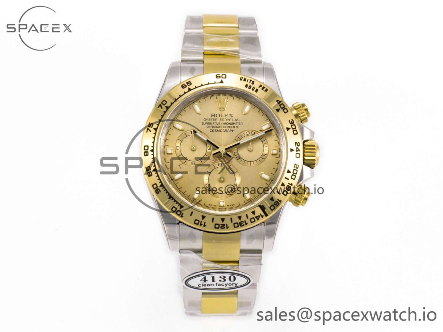 Daytona 116503 Clean reference-accurate YG Dial on SS/YG Bracelet SA4130 V2 — custom-built watch