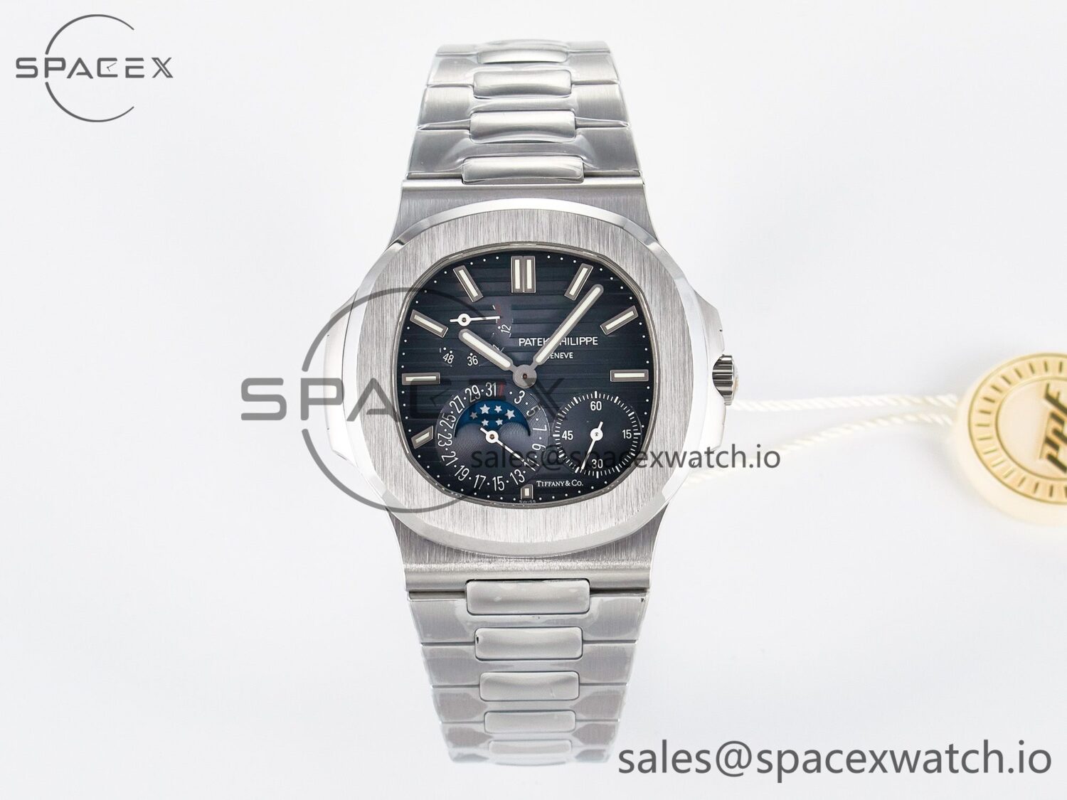Nautilus 5712 Tiffany PPF reference-accurate Blue Dial on SS Bracelet A240 hand-finished build V2 — custom-built watch