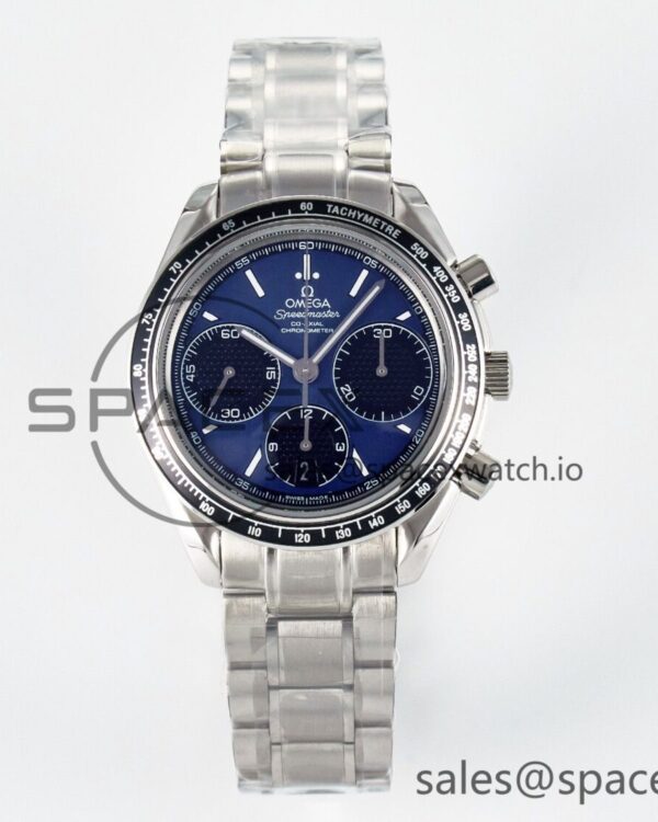 Speedmaster Racing Master SS HKF Best Edition Blue/Black Dial on SS Bracelet A7750 — custom-built watch