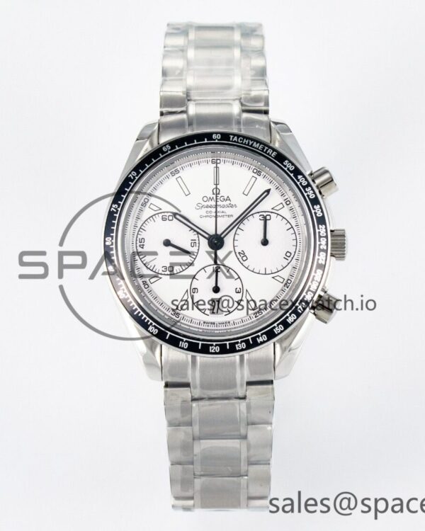 Speedmaster Racing Master SS HKF Best Edition White Dial on SS Bracelet A7750 — custom-built watch