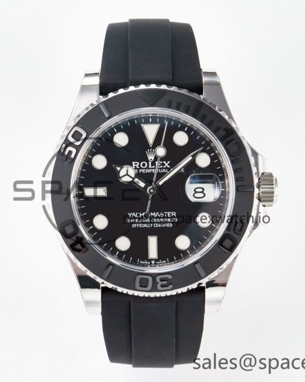 Yacht-Master 42mm 226659 VSF reference-accurate 3D Black Ceramic Bezel on Black Rubber Strap VS3235 — custom-built watch
