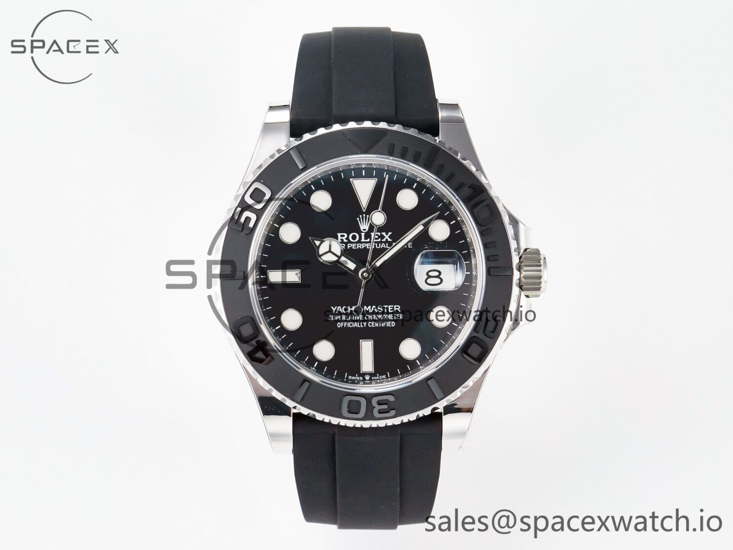 Yacht-Master 42mm 226659 VSF reference-accurate 3D Black Ceramic Bezel on Black Rubber Strap VS3235 — custom-built watch