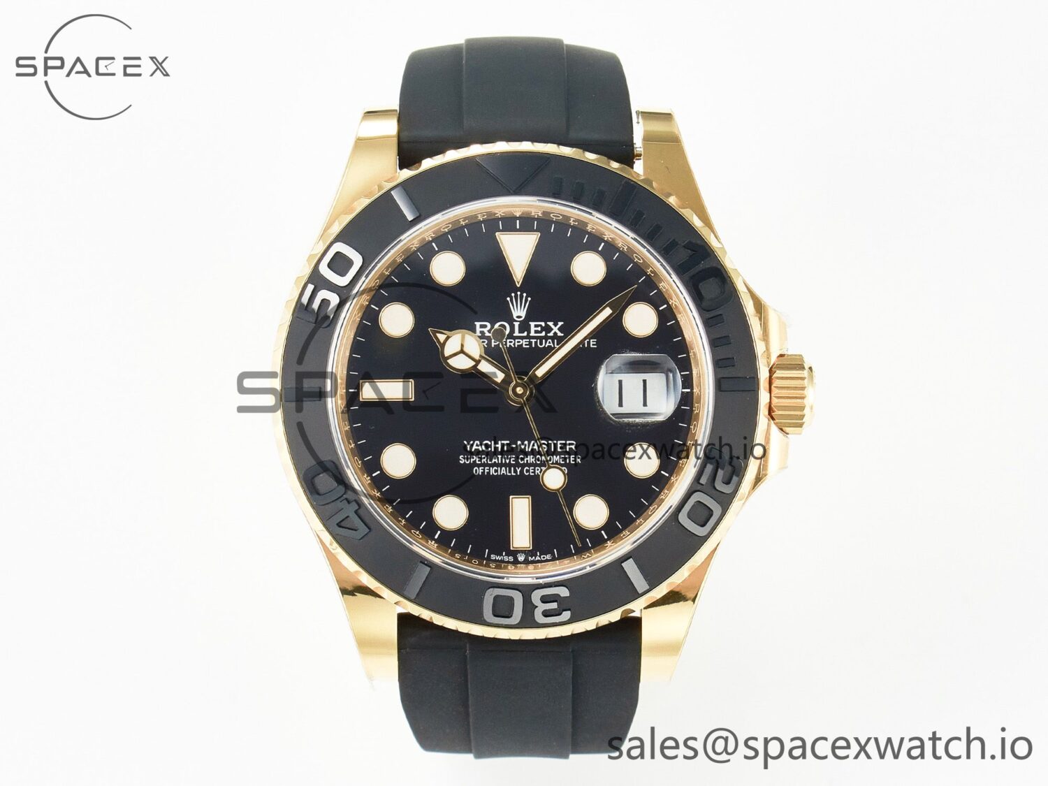 Yacht-Master 226658 ARF reference-accurate on Oysterflex Strap VR3235 (Gain Weight) — custom-built watch