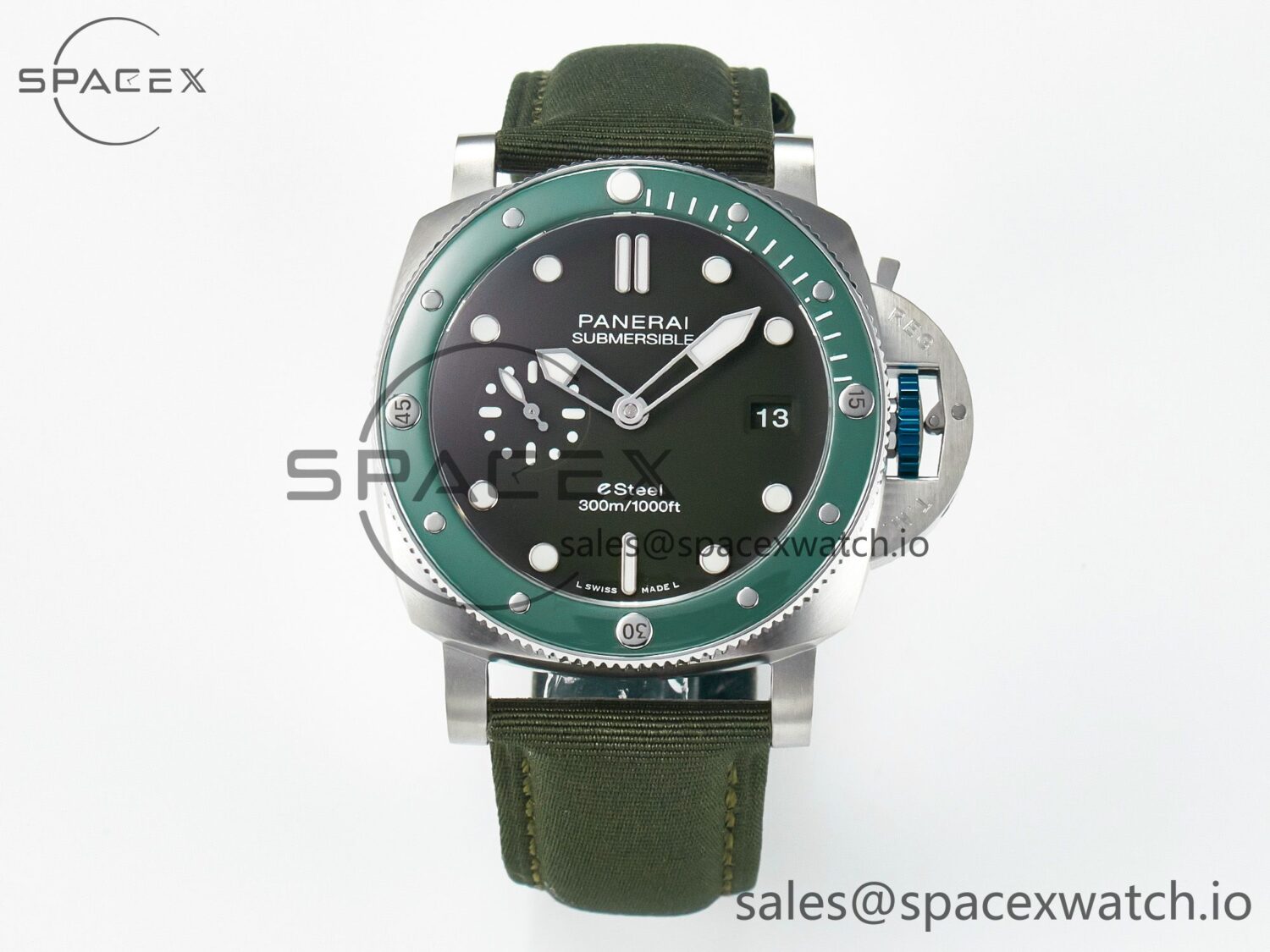 PAM1287 V TTF reference-accurate Green Dial on Green Nylon Strap P900 — custom-built watch