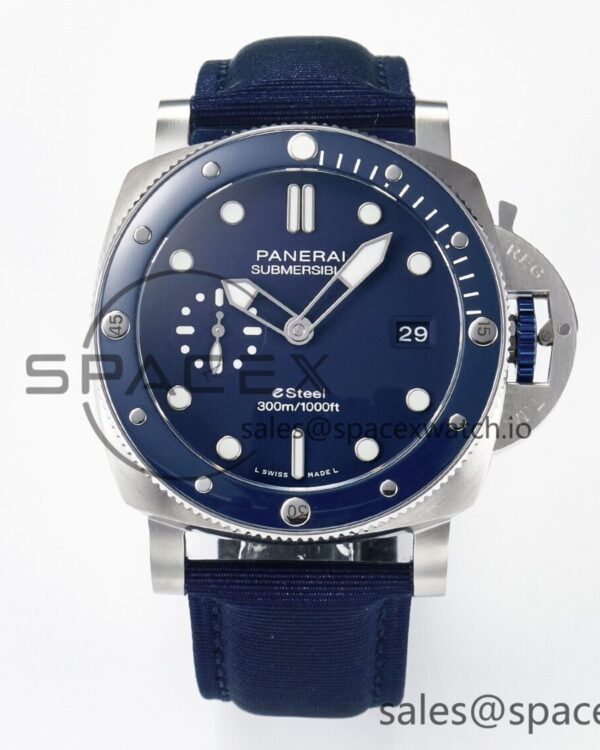 PAM1289 V TTF reference-accurate Blue Dial on Blue Nylon Strap P900 — custom-built watch