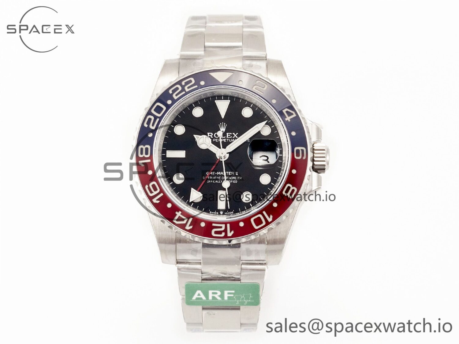 GMT-Master II 126710 BLRO Blue/Red Ceramic 904L ARF reference-accurate on Bracelet SH3285 CHS — custom-built watch