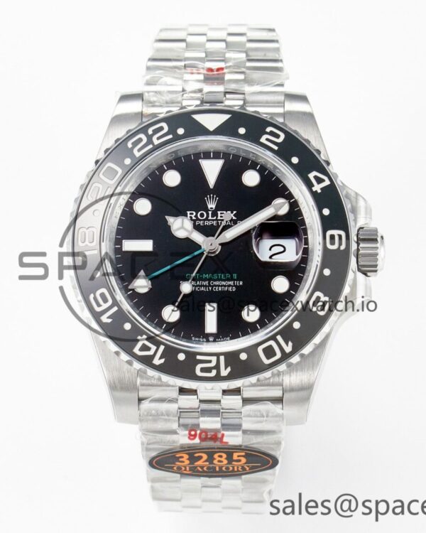 GMT-Master II 126710 GRNR Black/Grey Ceramic QF reference-accurate on Jubilee Bracelet VR3285 CHS — custom-built watch