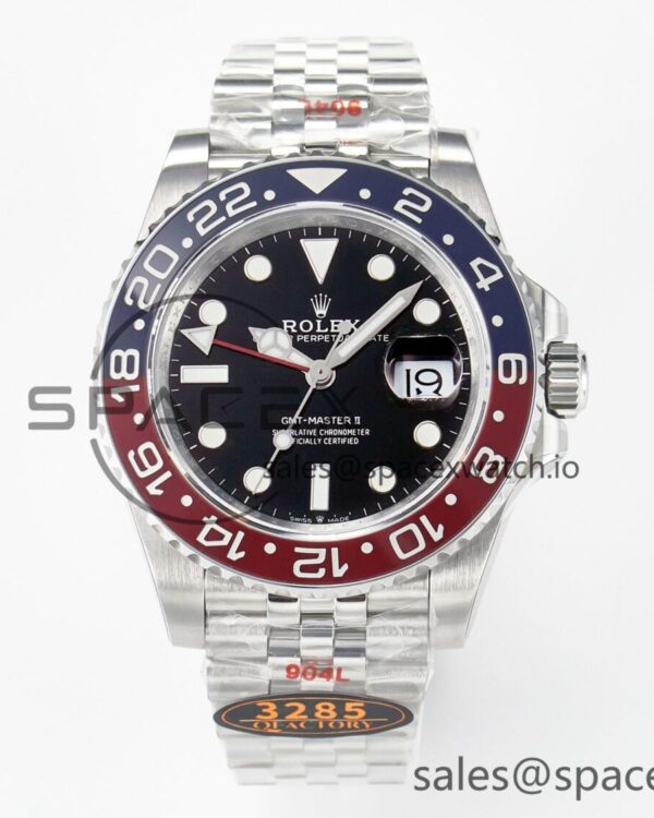 GMT-Master II 126710 BLRO Blue/Red Ceramic QF reference-accurate on Jubilee Bracelet VR3285 CHS — custom-built watch