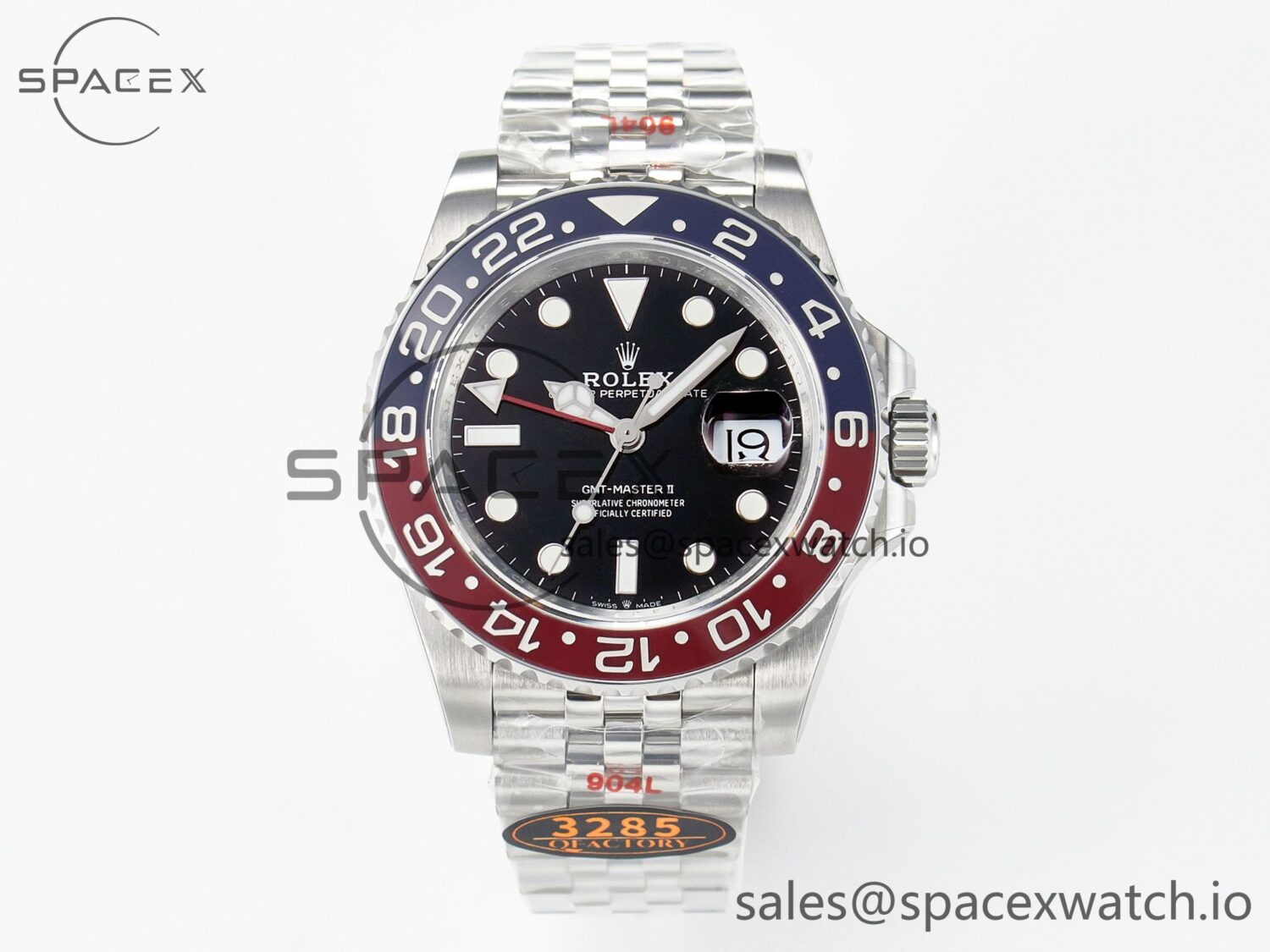 GMT-Master II 126710 BLRO Blue/Red Ceramic QF reference-accurate on Jubilee Bracelet VR3285 CHS — custom-built watch