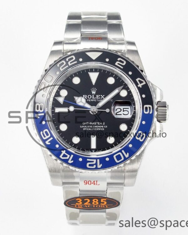 GMT-Master II 126710 BLNR Blue/Black Ceramic QF reference-accurate on Oyster Bracelet VR3285 CHS — custom-built watch