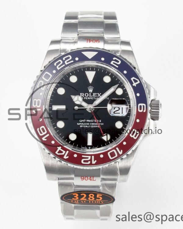 GMT-Master II 126710 BLRO Blue/Red Ceramic QF reference-accurate on Oyster Bracelet VR3285 CHS — custom-built watch