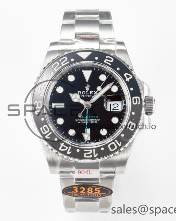 GMT-Master II 126710 GRNR Black/Grey Ceramic QF reference-accurate on Oyster Bracelet VR3285 CHS — custom-built watch