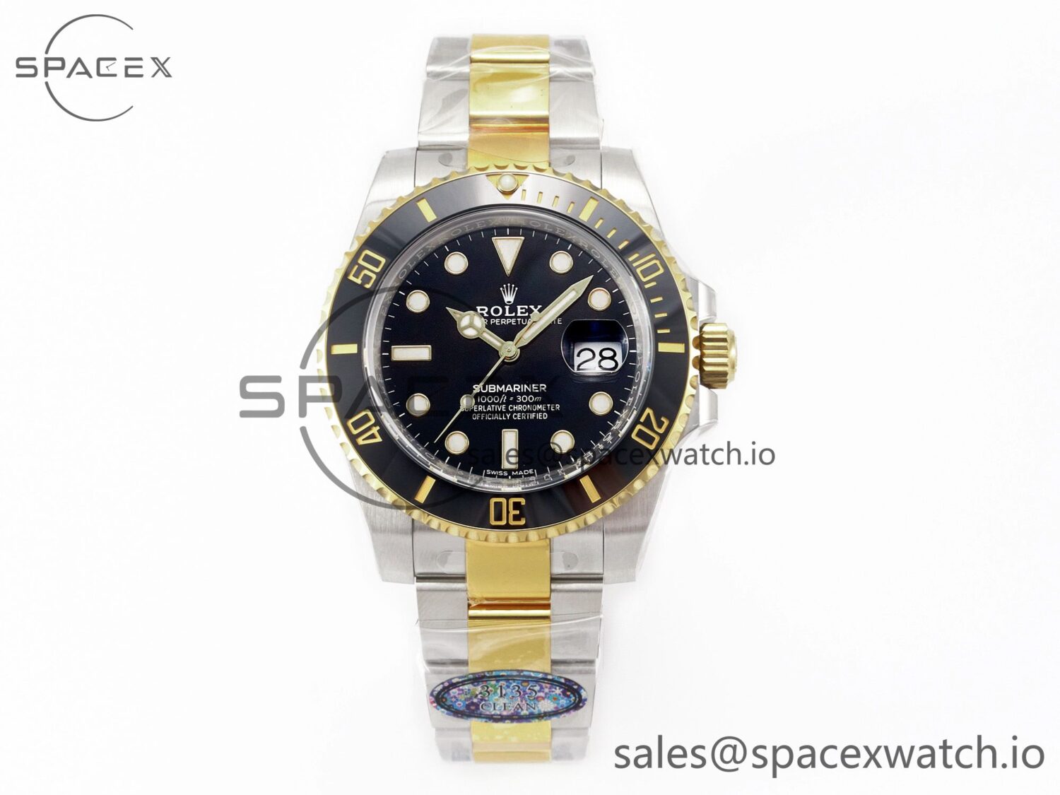 Submariner 116613 LN Black Ceramic Clean Factory reference-accurate 904L SS Case and Bracelet VS3135 — custom-built watch