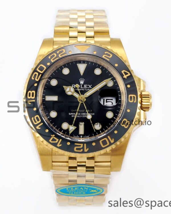 GMT Master II 126718GRNR 904L SS Clean reference-accurate Black Dial on Jubilee Bracelet DD3285 — custom-built watch