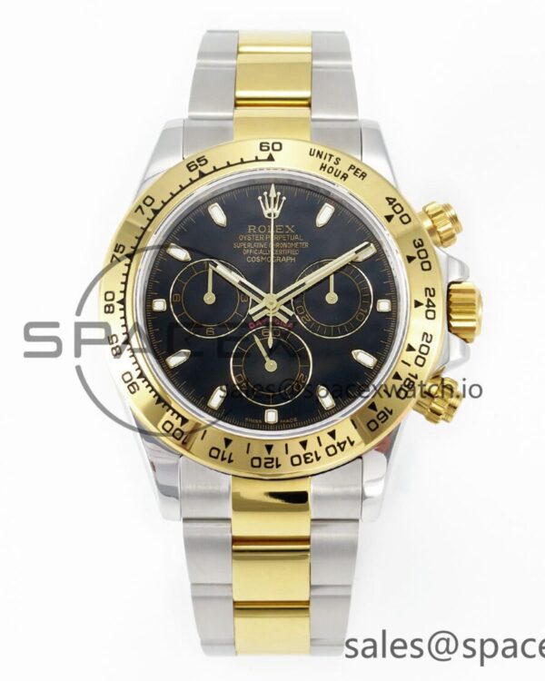 Daytona 116503 QF reference-accurate Black Dial on SS/YG Bracelet SH4130 V3 (Gain Weight) — custom-built watch