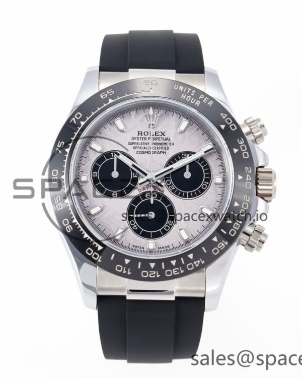 Daytona 116519 QF reference-accurate Meteorite Dial on Oysterflex Strap SH4130 V3 (Gain Weight) — custom-built watch