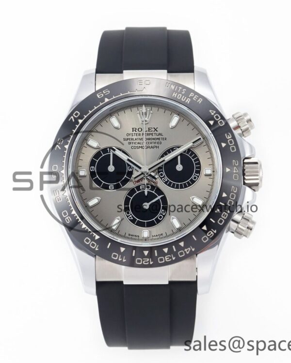 Daytona 116519 QF reference-accurate Gray Dial on Oysterflex Strap SH4130 V3 (Gain Weight) — custom-built watch