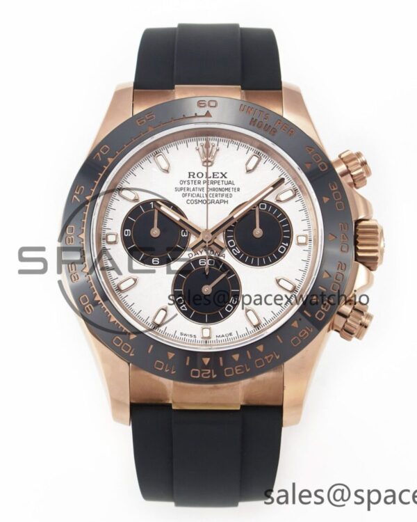 Daytona 116515 QF reference-accurate Meteorite Dial on Oysterflex Strap SH4130 V3 (Gain Weight) — custom-built watch