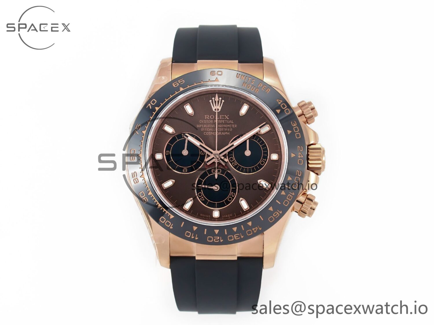 Daytona 116515 QF reference-accurate Brown Dial on Oysterflex Strap SH4130 V3 (Gain Weight) — custom-built watch