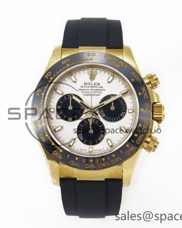 Daytona 116518 QF reference-accurate Meteorite Dial on Oysterflex Strap SH4130 V3 (Gain Weight) — custom-built watch