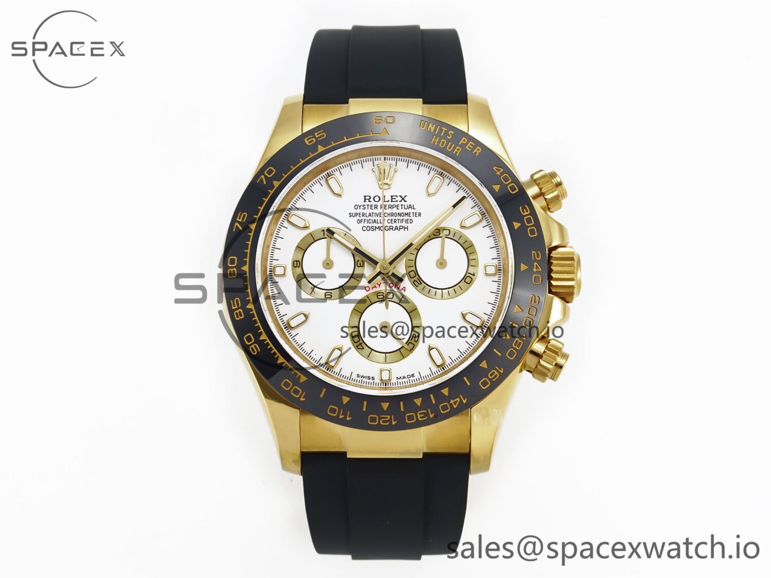 Daytona 116518 QF reference-accurate White Dial on Oysterflex Strap SH4130 V3 (Gain Weight) — custom-built watch