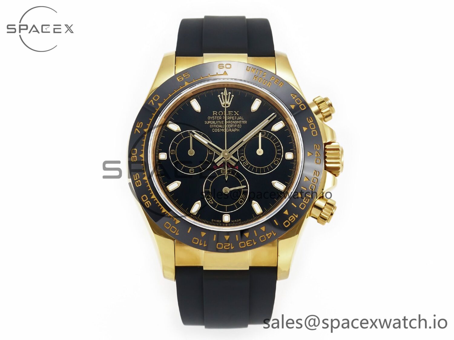 Daytona 116518 QF reference-accurate Black Dial on Oysterflex Strap SH4130 V3 (Gain Weight) — custom-built watch