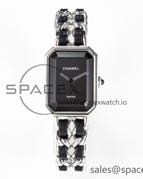 Ppremière Iconic Chain Watch SS BVF reference-accurate Black Dial on Chain Bracelet RONDA Quartz — custom-built watch