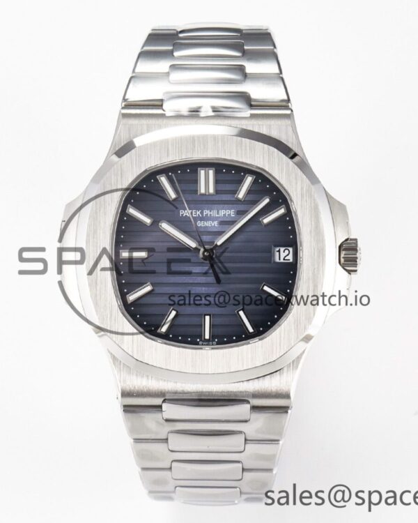 Nautilus 5711/1A-010 3KF reference-accurate Blue Textured Dial on SS Bracelet A324 hand-finished build — custom-built watch