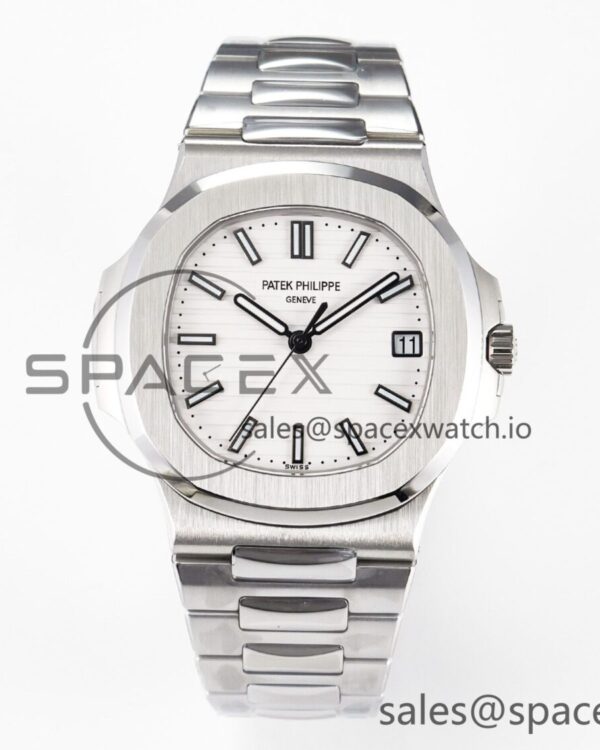 Nautilus 5711 3KF reference-accurate White Dial on SS Bracelet A324 hand-finished build V2 — custom-built watch