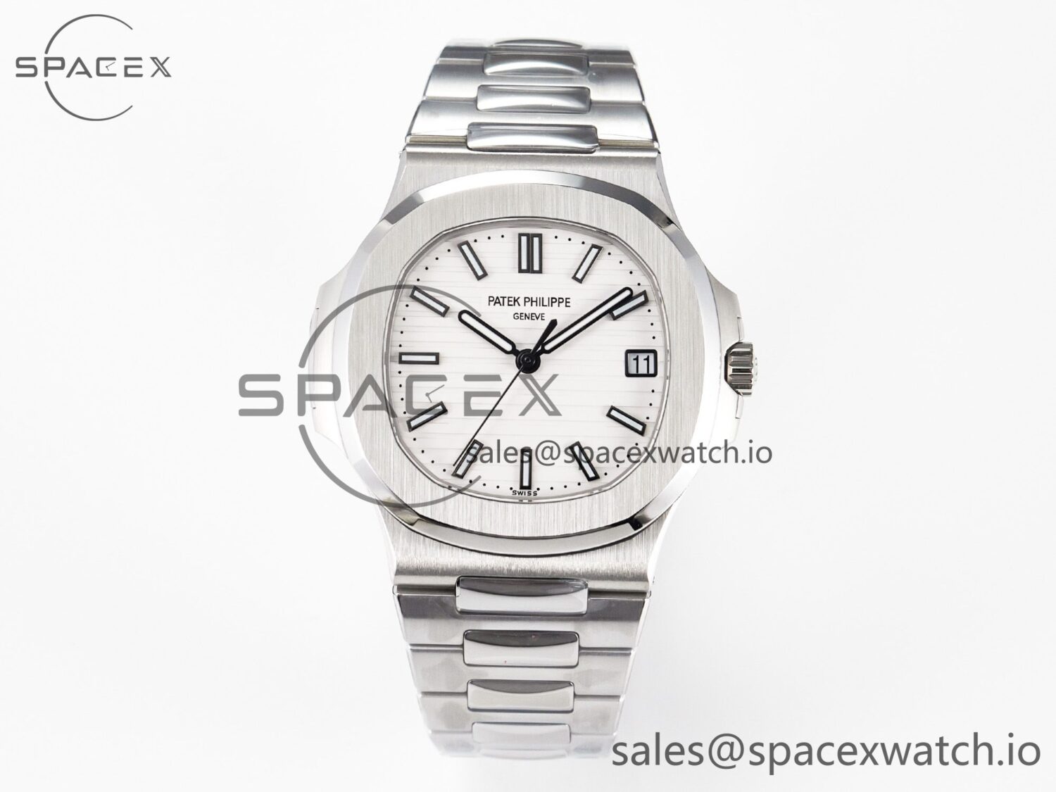 Nautilus 5711 3KF reference-accurate White Dial on SS Bracelet A324 hand-finished build V2 — custom-built watch
