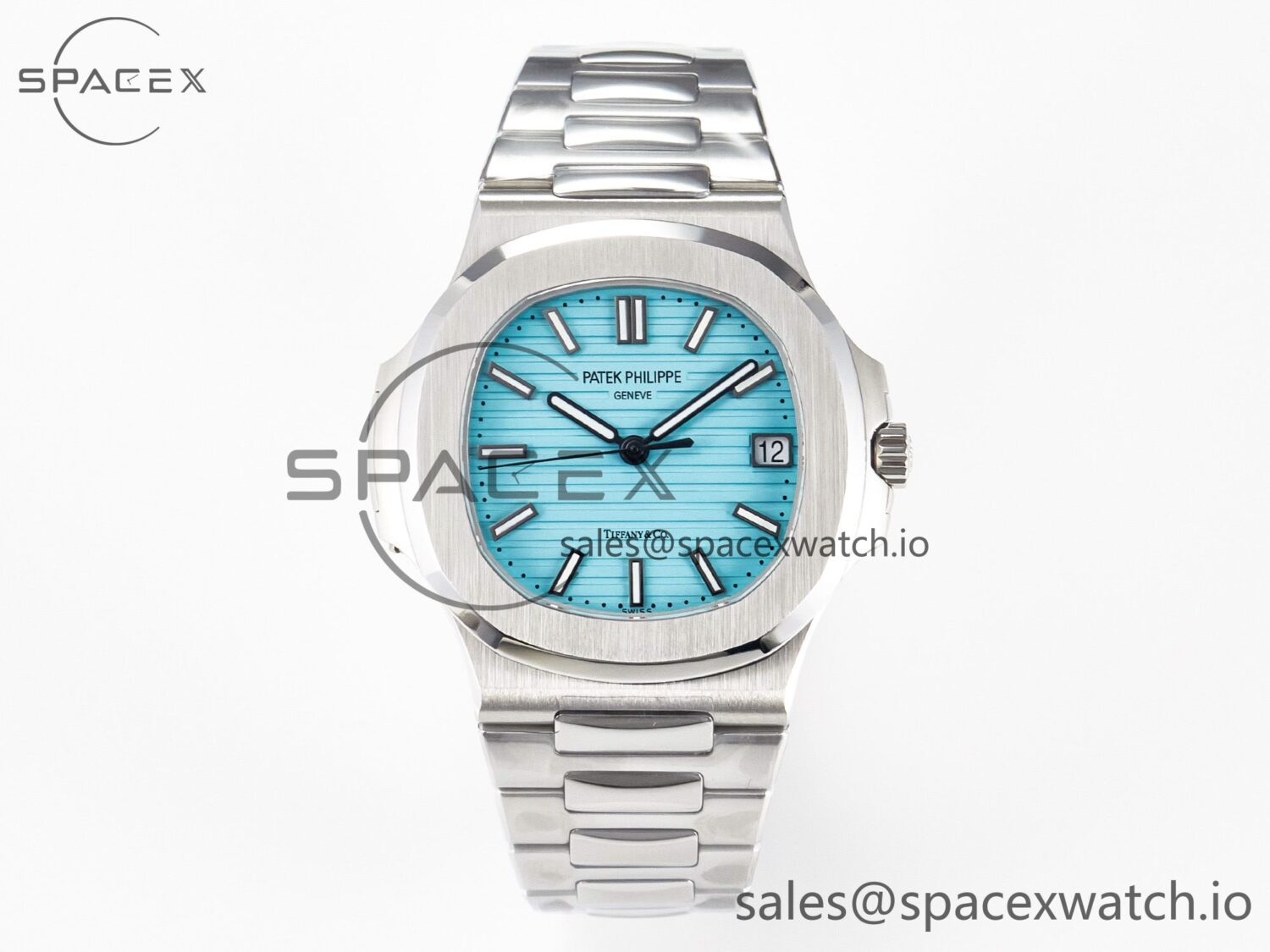 Nautilus 5711 3KF reference-accurate Tiffany Blue Dial on SS Bracelet A324 hand-finished build V2 — custom-built watch