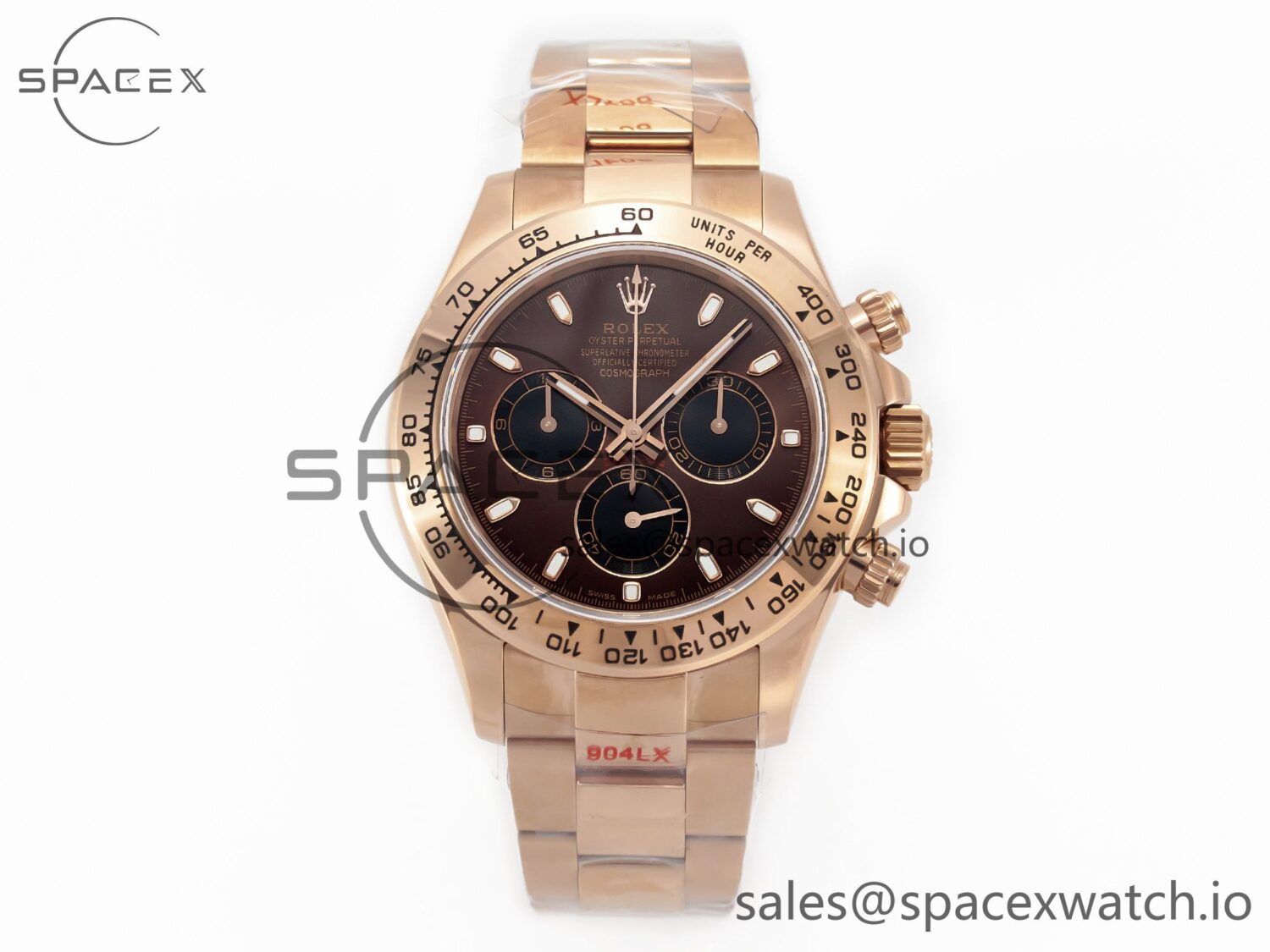 Daytona 116505 QF reference-accurate Brown Dial on RG Bracelet SH4130 V3 (Gain Weight) — custom-built watch