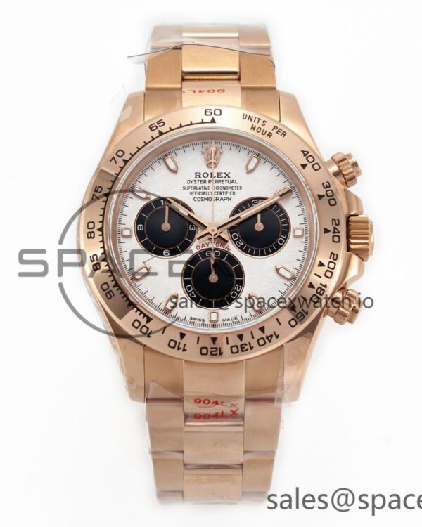 Daytona 116505 QF reference-accurate Meteorite Dial on RG Bracelet SH4130 V3 (Gain Weight) — custom-built watch