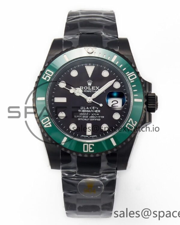 Blaken Sub Green PVD/SS Black V6F V2 VS3135 — custom-built watch