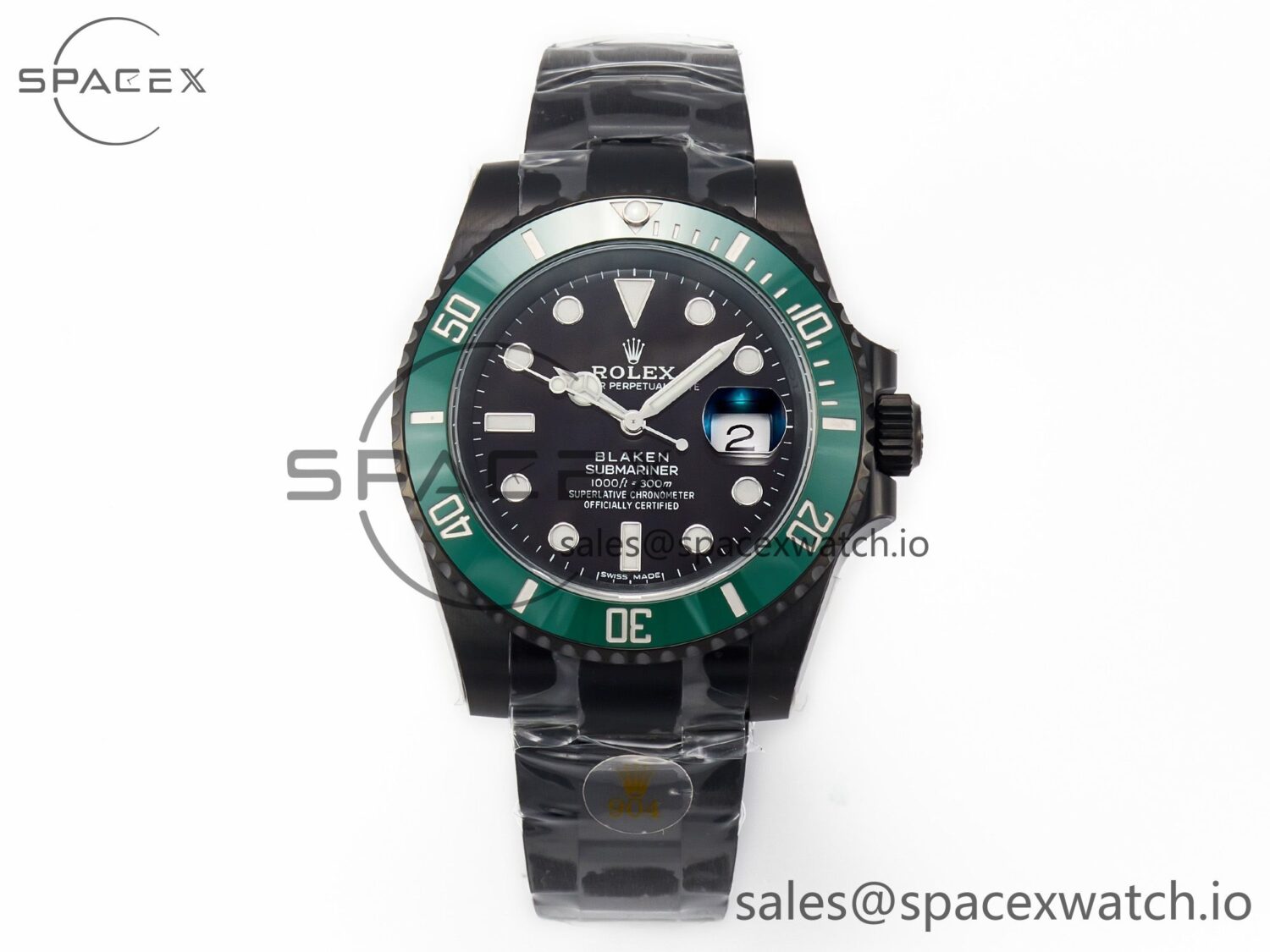 Blaken Sub Green PVD/SS Black V6F V2 VS3135 — custom-built watch