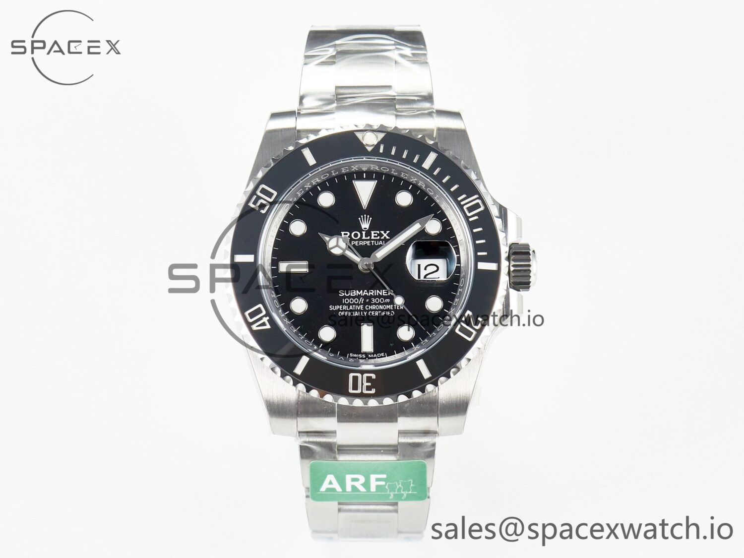 Submariner 116610 LN Black 904L Steel ARF reference-accurate on SS Bracelet SH3135 — custom-built watch