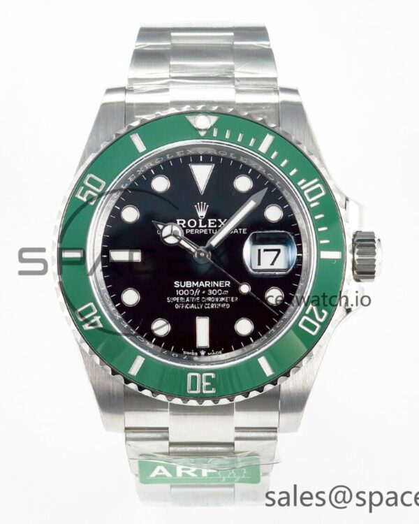 Submariner 126610 LV Black 904L Steel ARF reference-accurate on SS Bracelet SH3235 — custom-built watch