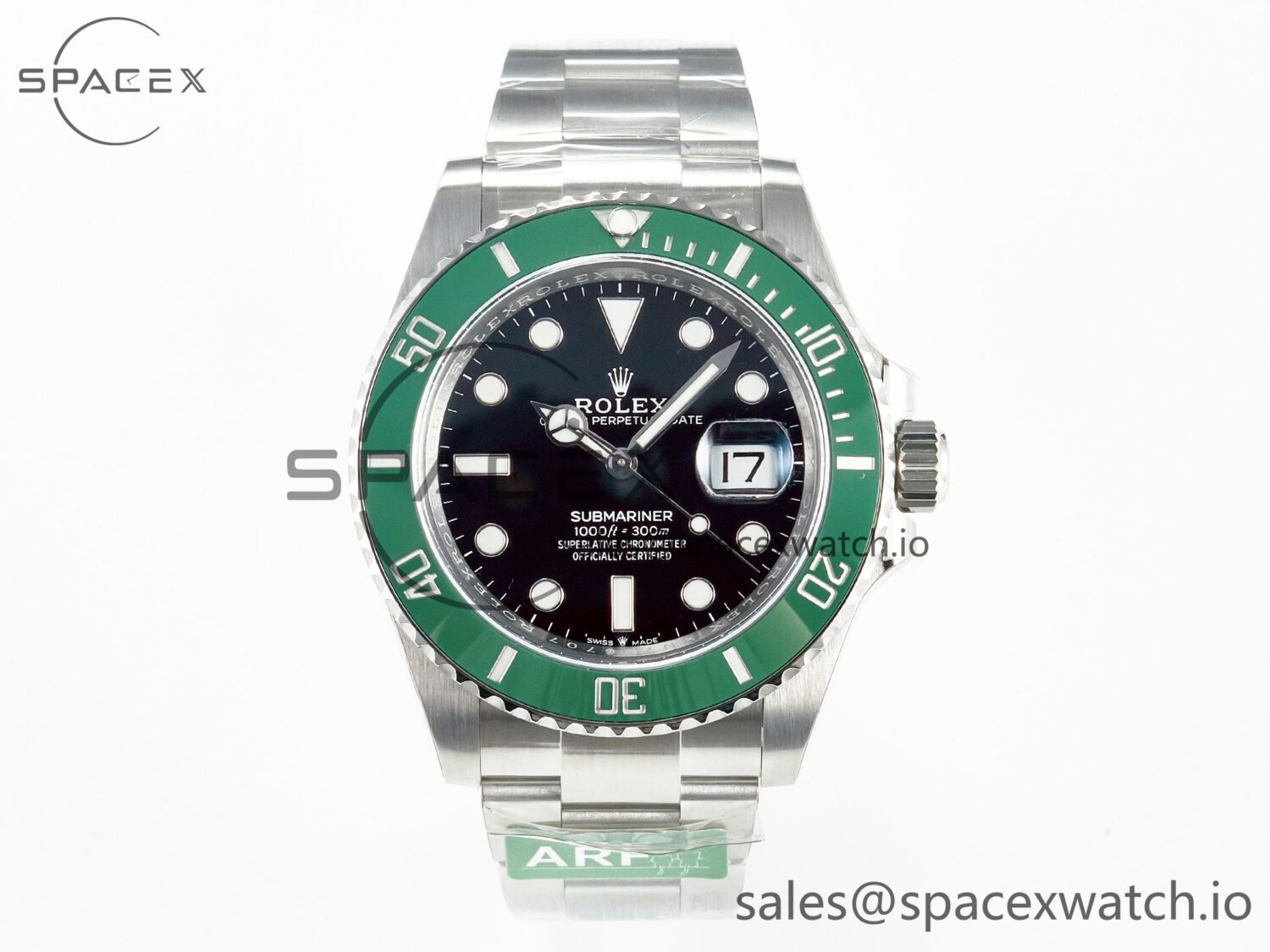 Submariner 126610 LV Black 904L Steel ARF reference-accurate on SS Bracelet SH3235 — custom-built watch