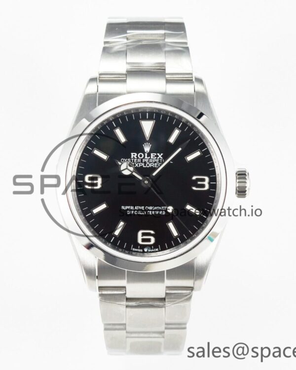 Explorer 36 904L Steel KRF reference-accurate Black Dial on SS Bracelet SW200 V2 — custom-built watch