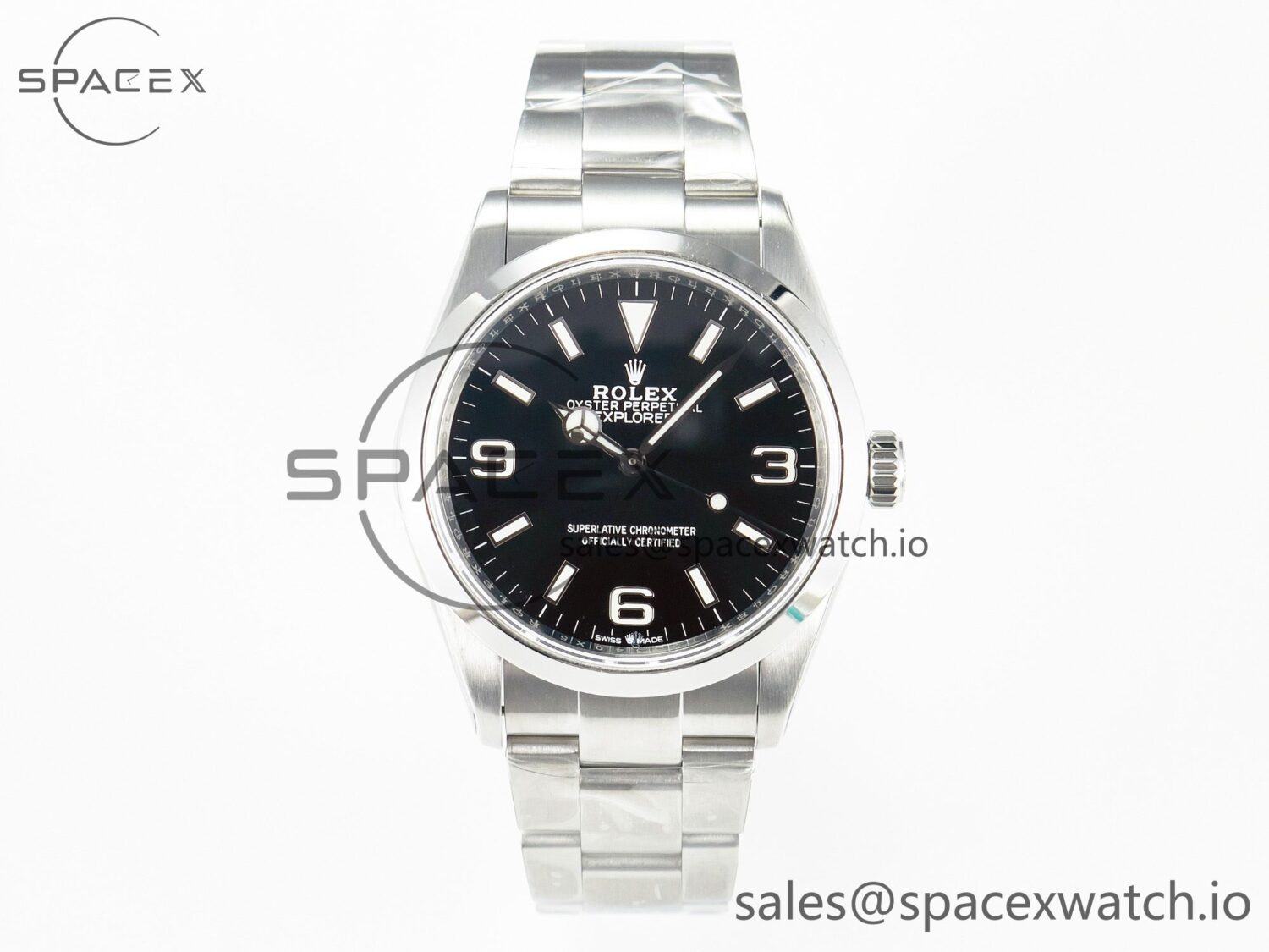 Explorer 36 904L Steel KRF reference-accurate Black Dial on SS Bracelet PT5000 V2 — custom-built watch