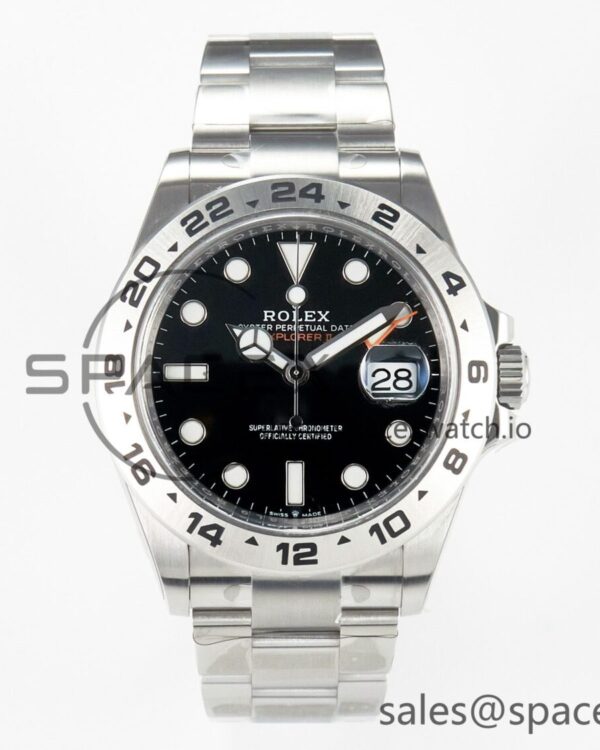 Explorer II 42mm 226570 904L SS Clean reference-accurate Black Dial on Bracelet DD3285 CHS — custom-built watch