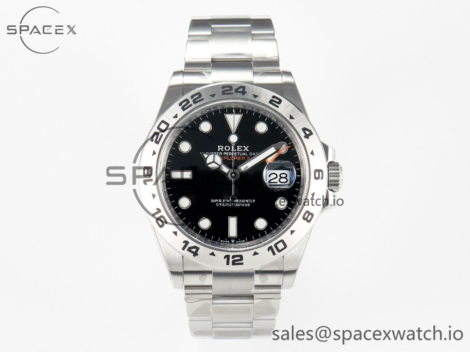 Explorer II 42mm 226570 904L SS Clean reference-accurate Black Dial on Bracelet DD3285 CHS — custom-built watch