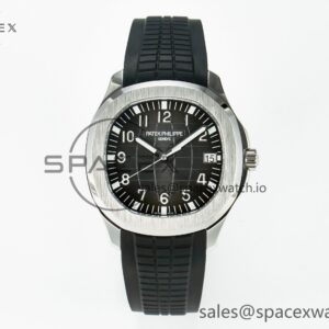 Aquanaut 5167A SS 3KF reference-accurate Black Dial on Black Rubber Strap A324 hand-finished build（New clasp） — custom-built watch