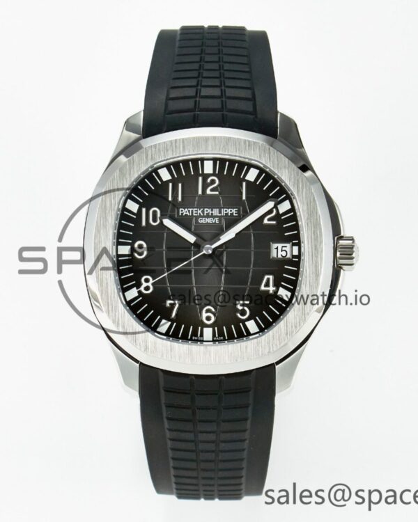 Aquanaut 5167A SS 3KF reference-accurate Black Dial on Black Rubber Strap A324 hand-finished build（New clasp） — custom-built watch